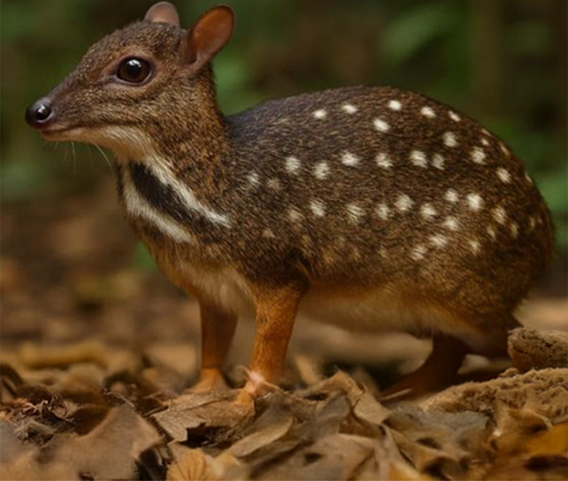 Mouse deer in the Kadadasi forest undergrowth